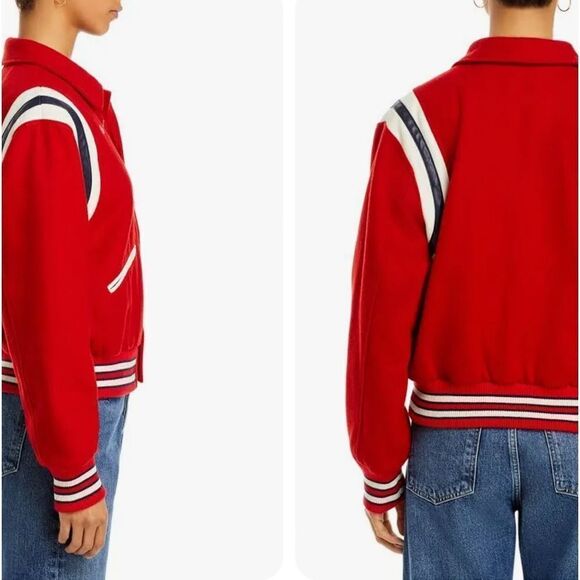 NWT MOTHER The Boyfriend Varsity Jacket Large SOLD OUT - Picture 4 of 11